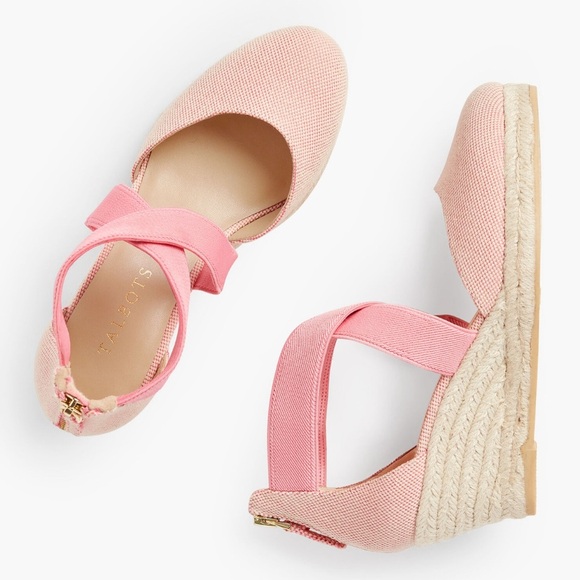 Talbots Lyndsay Espadrille two-tone Pink Size 7.5 - Picture 1 of 8
